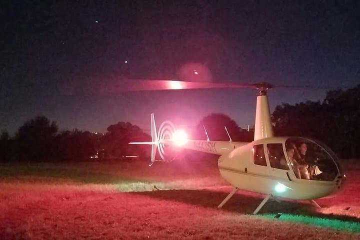 Helicopter at night!