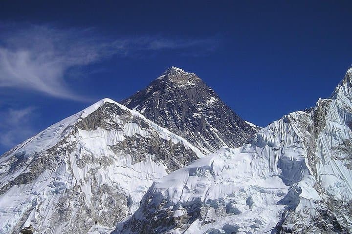 Everest view from heli landing