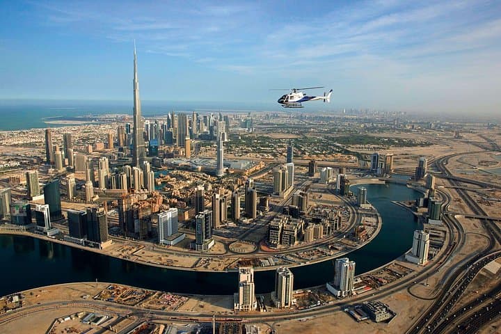 Dubai Helicopter Tours with 2 Way Private Transfers in Dubai