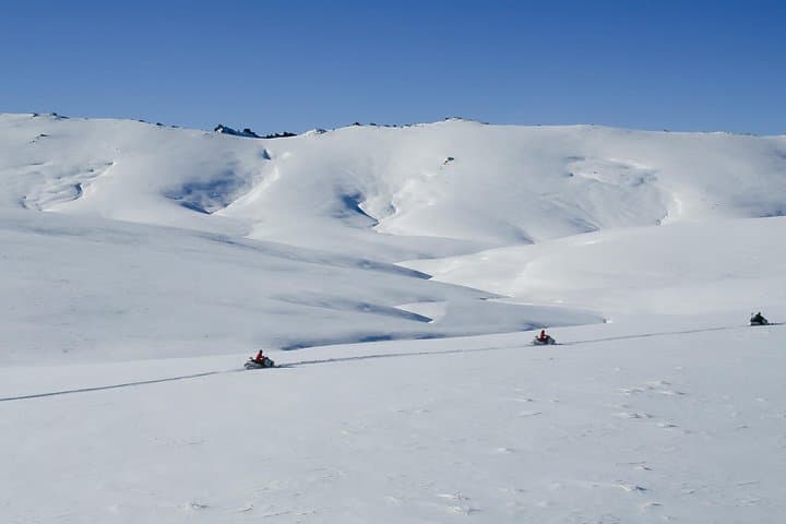 Pristine snowy mountain landscape