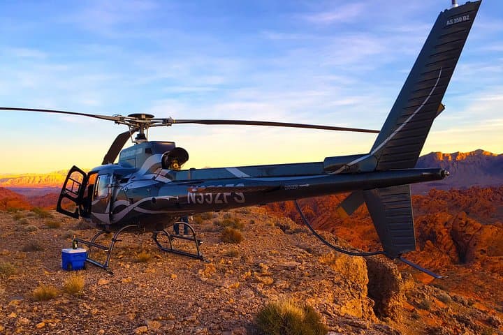 Champagne toast landing at the Valley of Fire State Park