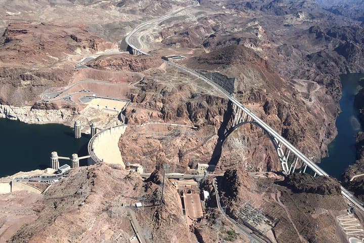 Fly over the Hoover Dam & Bypass Bridge