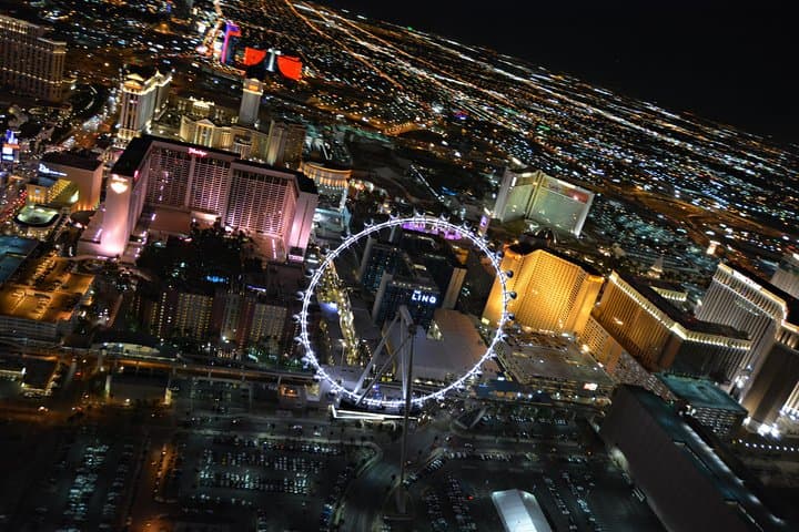 Las Vegas Night Flight Helicopter Wedding Ceremony