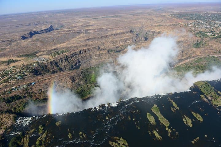 Scenic Helicopter Ride above the falls (window view)