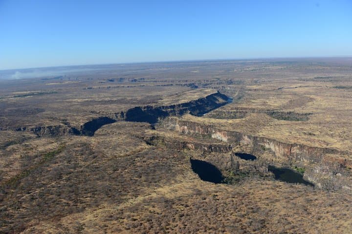 Helicopter Ride above the Falls Window View