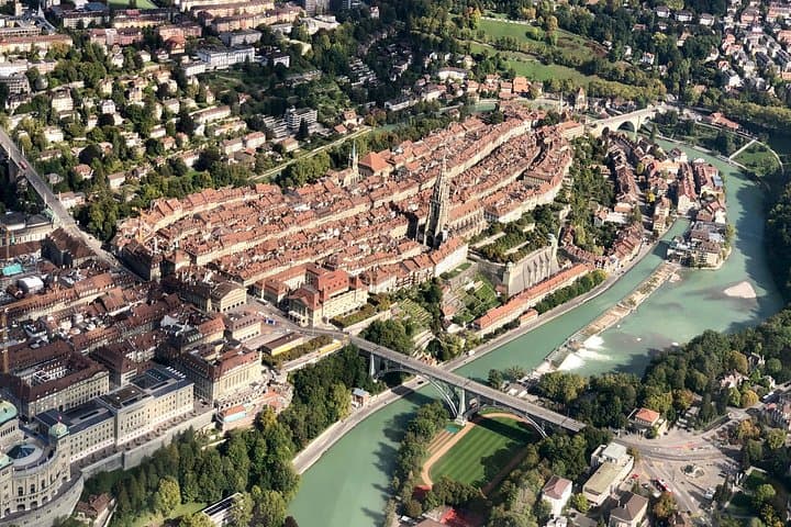 View on the Swiss Capital City Helicopter Tour