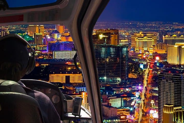 Fly above the dazzling Las Vegas Strip