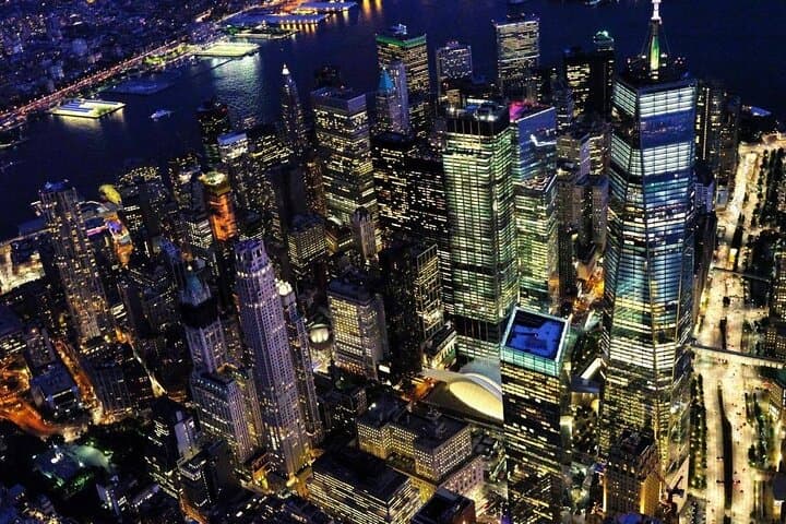 20-25 Min NYC Skyline at Night Helicopter Tour from NJ