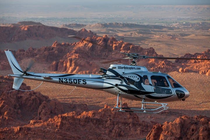 Panoramic views of the Valley of Fire helicopter