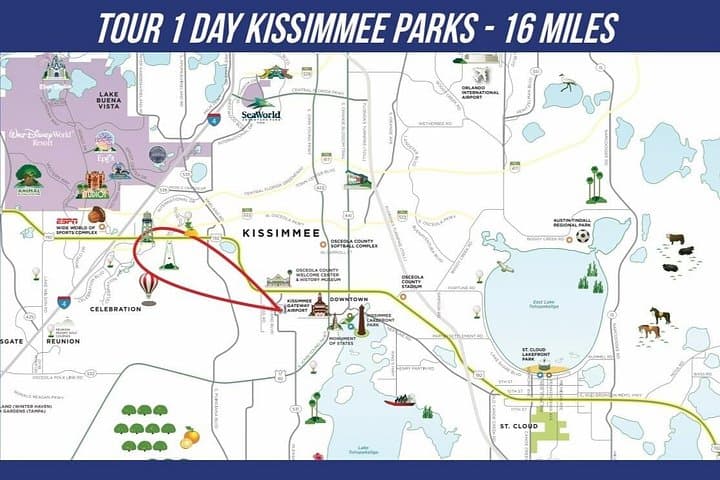 16 miles route