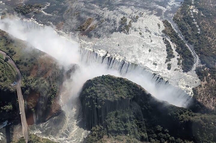 Helicopter Flight of Angels above the Falls( window view)