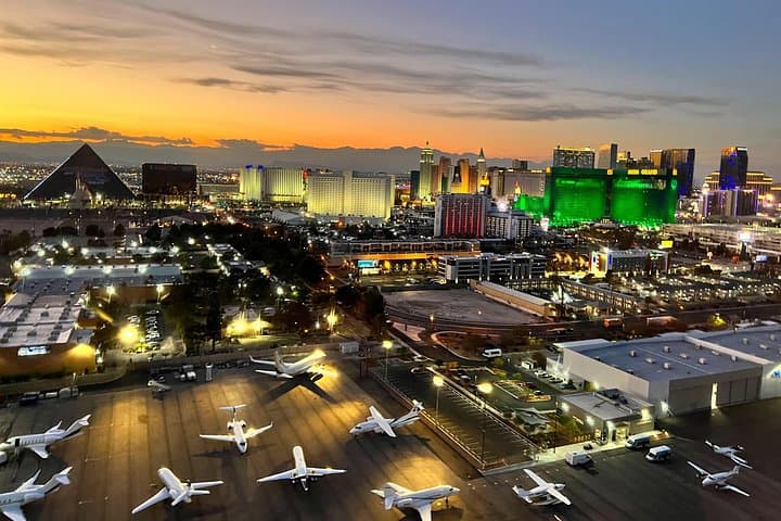 Sunset over Las Vegas Strip