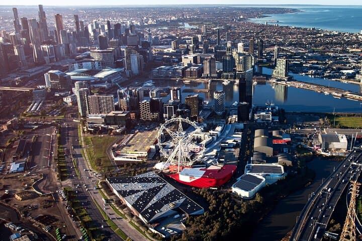 Helicopter Ride over Melbourne CBD, Beaches & Coast.