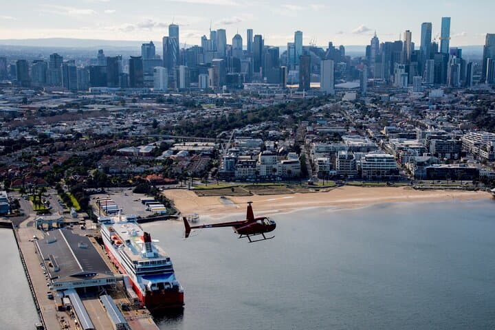 Helicopter Ride over Melbourne CBD, Beaches & Coast.