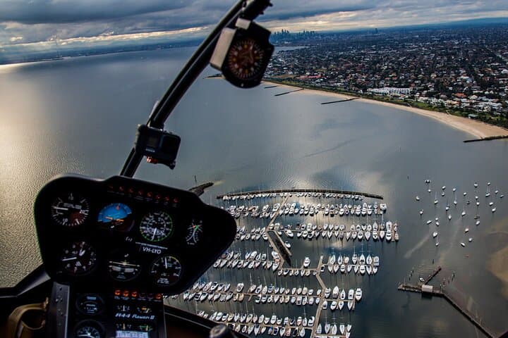 Helicopter Ride over Melbourne CBD, Beaches & Coast.