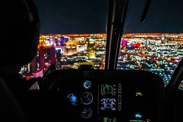 Las Vegas Night Flight by Helicopter with Neon Museum Admission