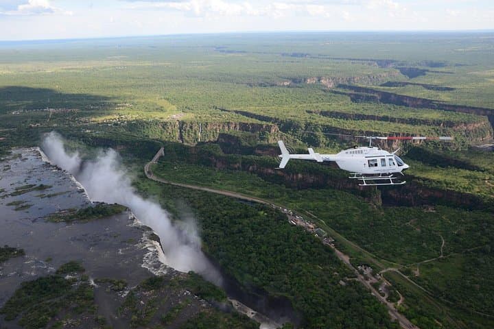 15 minutes scenic helicopter flight above Victoria Falls-Zimbabwe