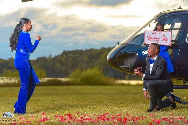 Romantic Farm Proposal with Luxury Helicopter from NYC