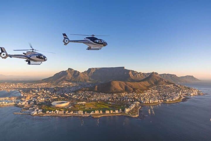 Private Helicopter Flight with Boat Tour Ticket from Cape Town