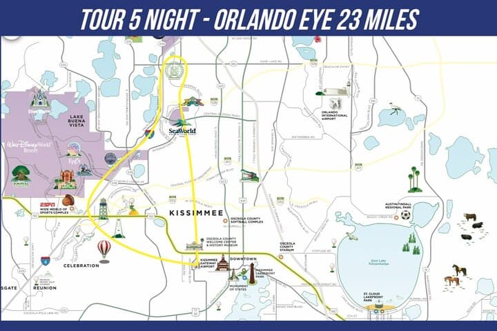 After-hours 23 Miles Private Helicopter Tour over Orlando Eye