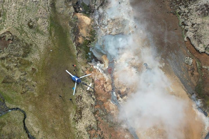 Fire and Ice Helicopter Tour Glacier and Hengill Geothermal Area