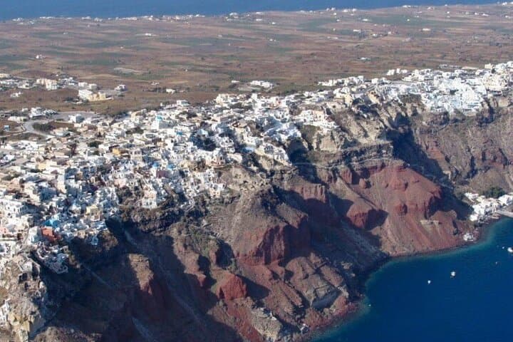 Santorini helicopter ride