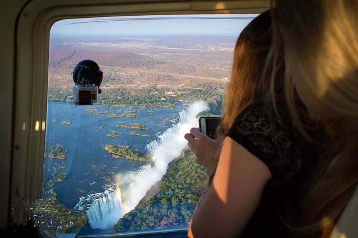 Helicopter Tour over the Victoria Falls with Free hotel pick-up