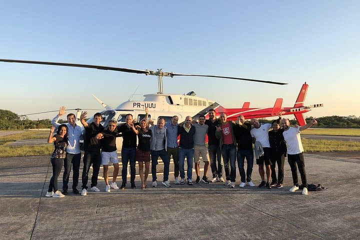 Photo in front of the helicopter