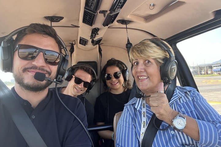 selfie in the helicopter