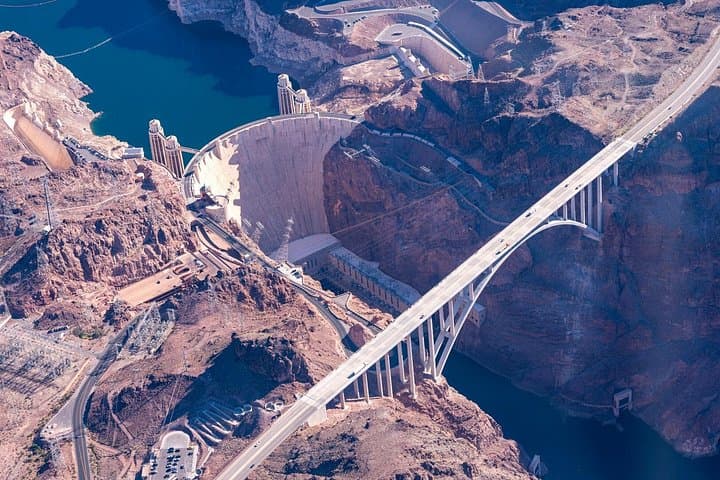 Daytime Hoover Dam and Las Vegas Strip Helicopter Flight