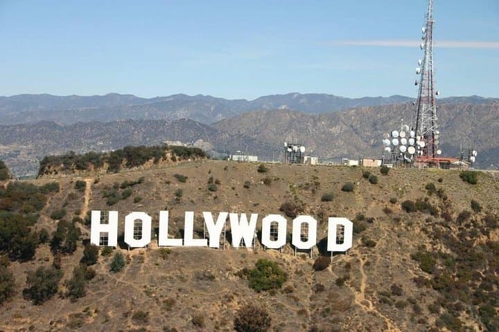 Hollywood Sign view from Helicopter