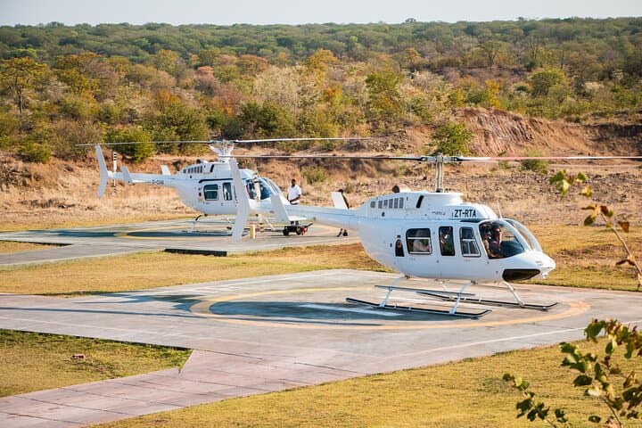 15 minutes scenic helicopter flight above Victoria Falls-Zimbabwe
