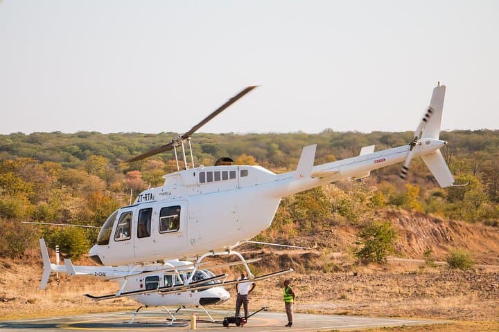15 minutes scenic helicopter flight above Victoria Falls-Zimbabwe