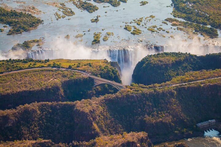 25 minutes scenic helicopter flight above Victoria Falls-Zimbabwe