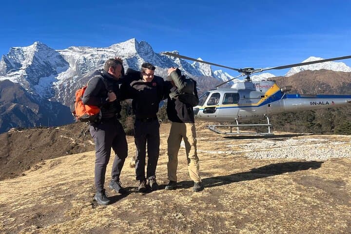Everest Base Camp Helicopter Tour landing at Everest View Hotel