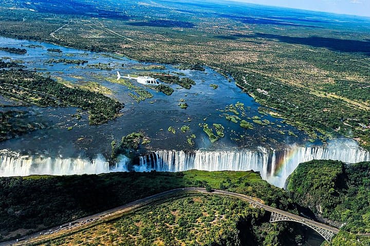 Bridge Too Far-Helicopter Flight, Falls Tour & Std Sunset Cruise