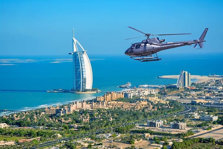 Dubai Helicopter tour with both way Private transfers