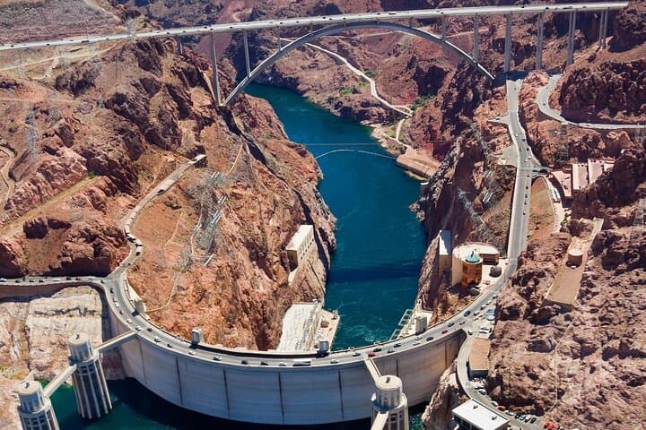 Panoramic views of the Hoover Dam & Bypass Bridge