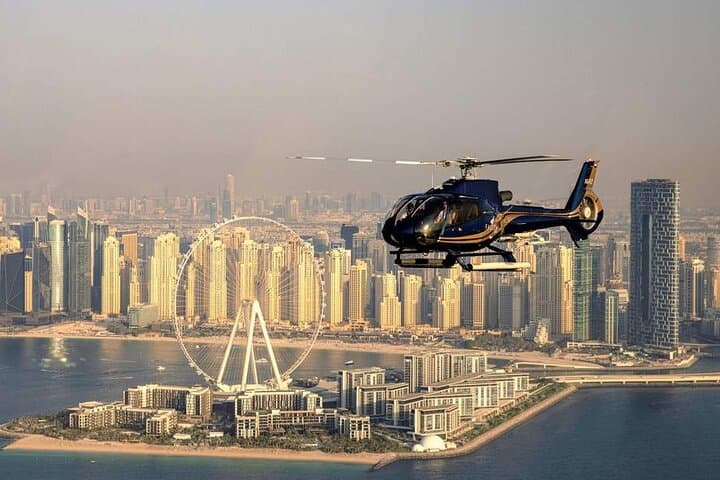 Helicopter Ride Over Dubai Burj Khalifa & Palm – Optional Pickup