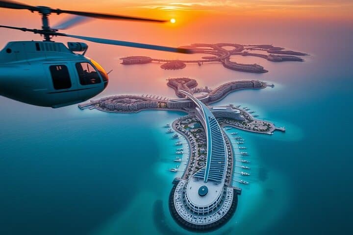 Helicopter Ride Over Dubai Burj Khalifa & Palm – Optional Pickup