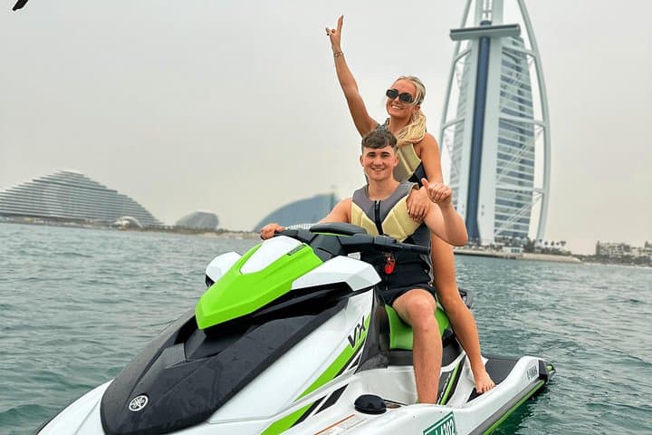 Atlantis Helicopter Tour Dubai and 30 Min Jet Ski Ride