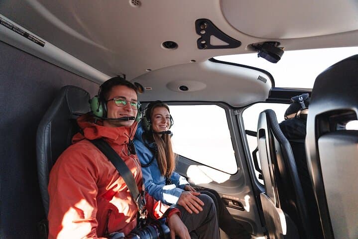 Sit back and relax on your helicopter journey