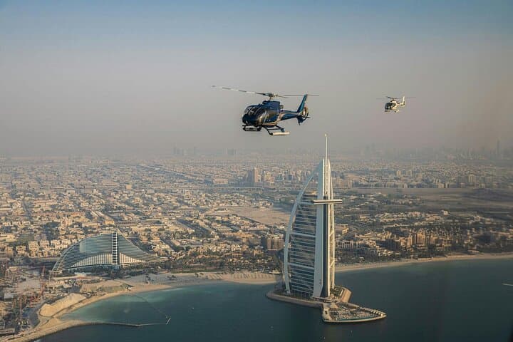 Dubai Helicopter Ride Burj Khalifa Palm Jumeirah and Marina Views