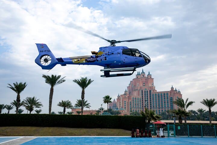 Atlantis Helicopter Tour and Lotus Megayacht Dinner Cruise