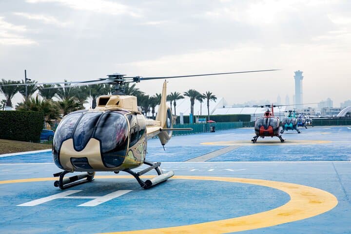Atlantis Helicopter Tour and Lotus Megayacht Dinner Cruise