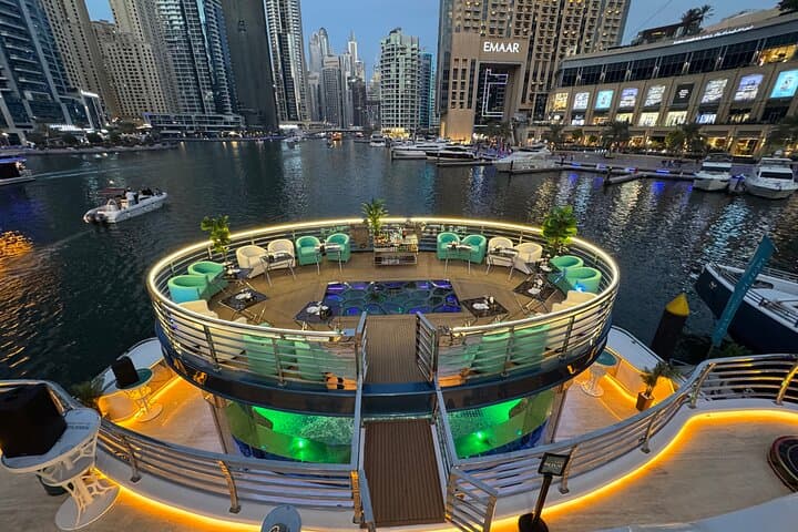 Atlantis Helicopter Tour and Lotus Megayacht Dinner Cruise