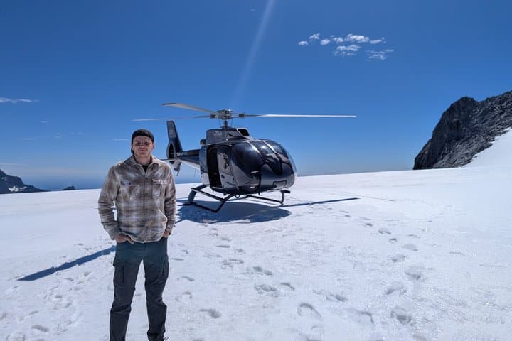 Touch down on fresh snow, on a remote glacier!