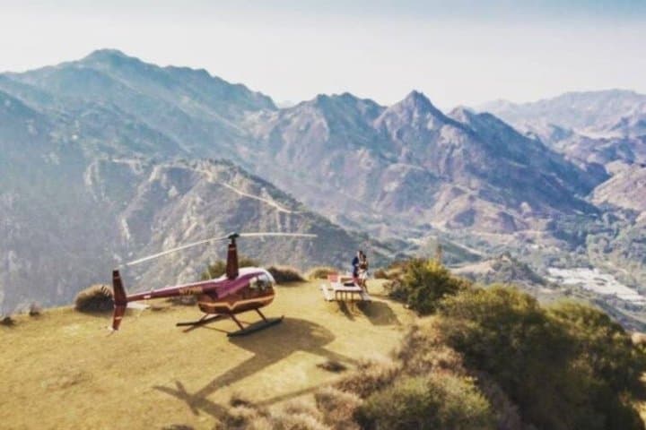 Romantic Malibu Mountaintop Landing Helicopter Tour from Burbank