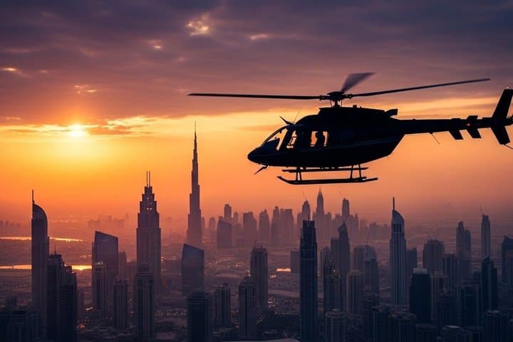 Dubai Helicopter Tour: Aerial View of Burj Al Arab, Palm & Marina