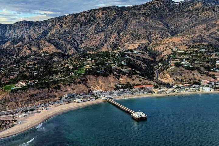 Discovery Helicopter Over Hollywood and Santa Monica Coastline